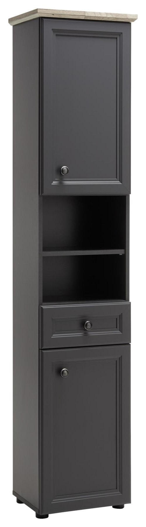HOCHSCHRANK 41/191/32 cm  - Grau, KONVENTIONELL, Holzwerkstoff/Kunststoff (41/191/32cm) - Livetastic