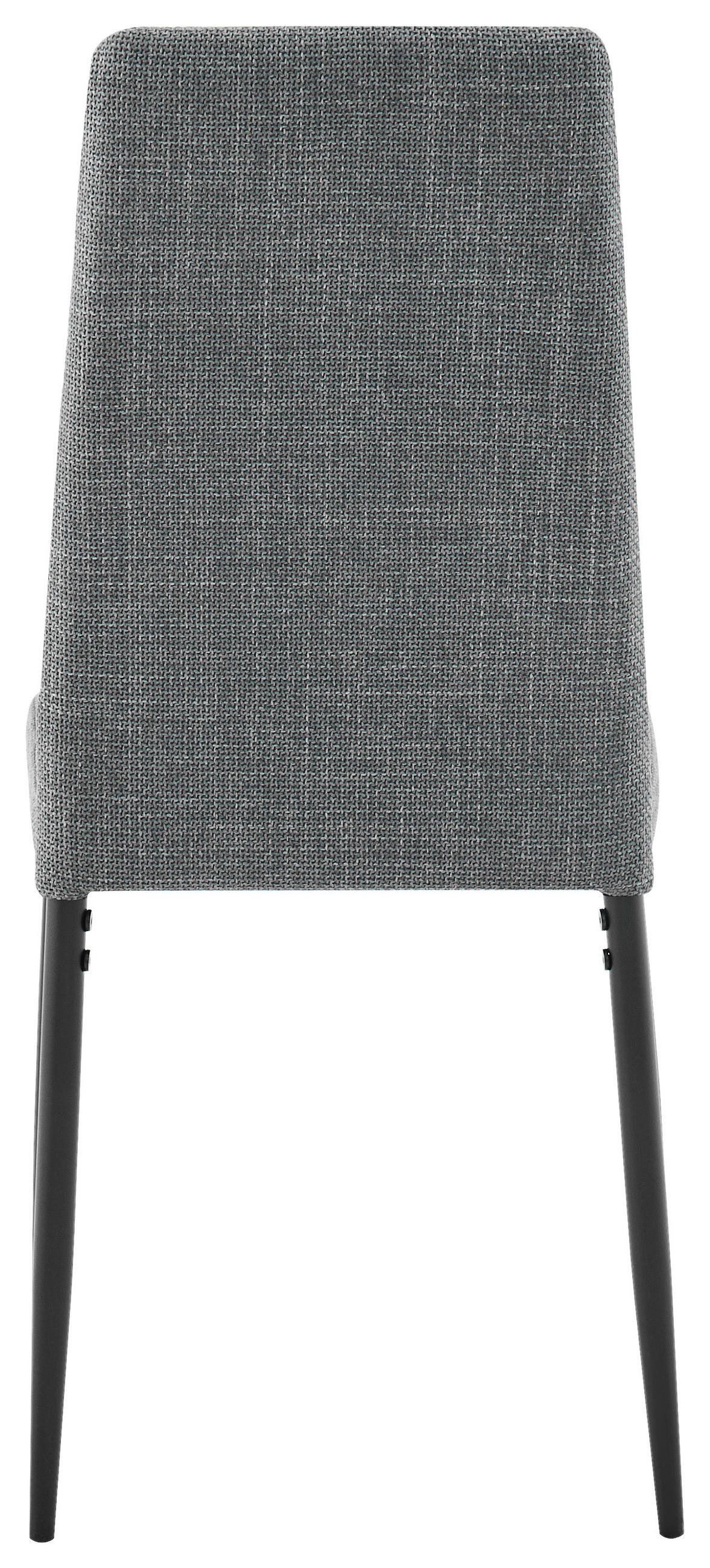 STUHL Leinenoptik Grau  - Schwarz/Grau, Design, Textil/Metall (41/98/52cm) - Ti'me