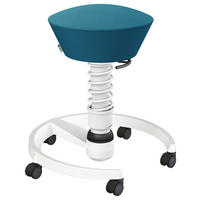 BÜROHOCKER 55/45,66/55 cm  - Petrol/Weiß, Basics, Kunststoff/Textil (55/45,66/55cm) - Aeris