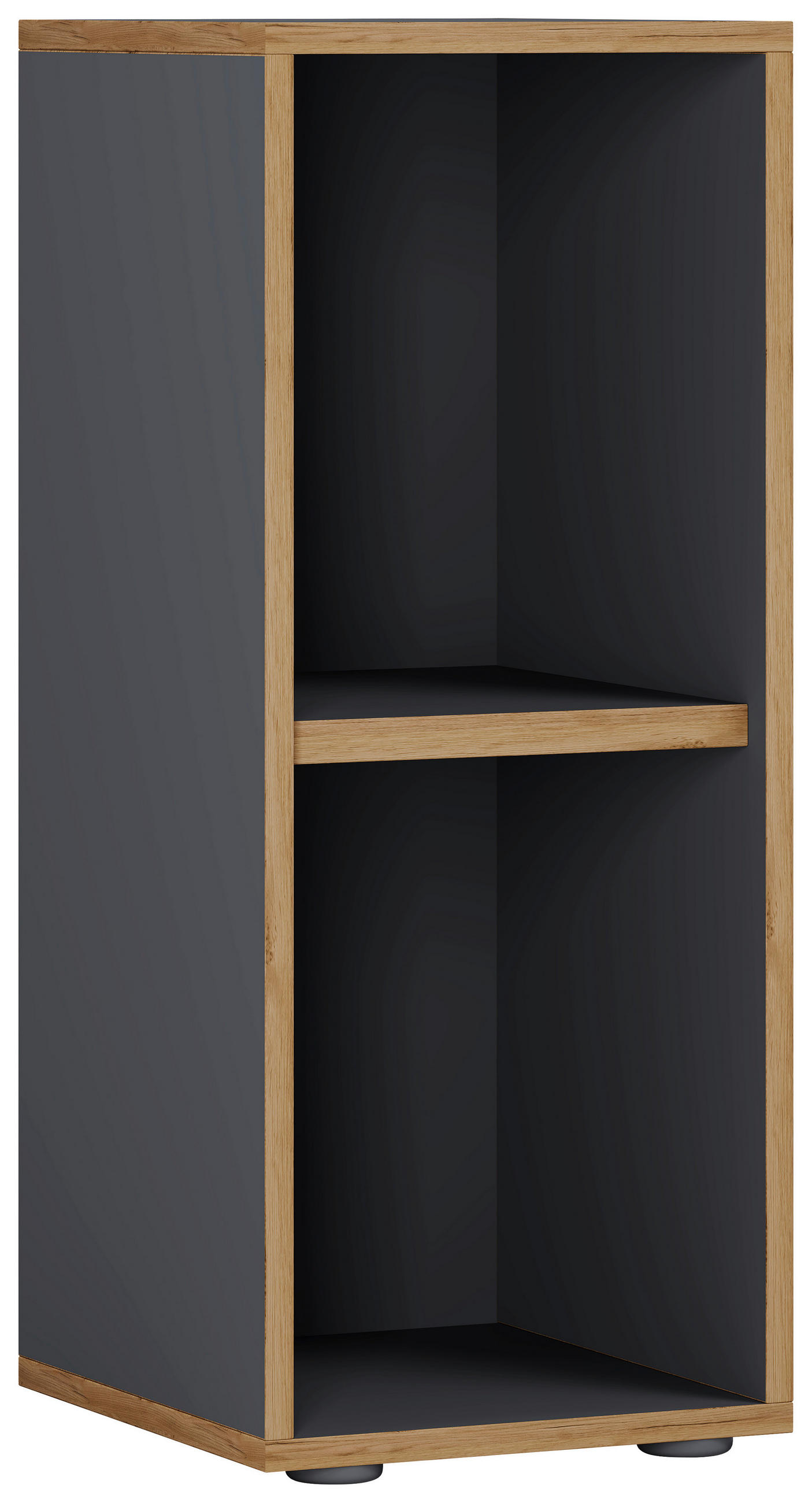 AKTENREGAL Anthrazit, Honigeiche  - Honigeiche/Anthrazit, Design, Holzwerkstoff/Kunststoff (30/74/33cm) - MID.YOU