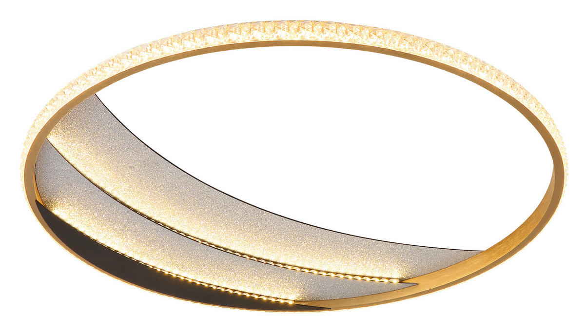 LED-DECKENLEUCHTE 52/6 cm   - Klar/Chromfarben, Design, Kunststoff/Metall (52/6cm) - Globo