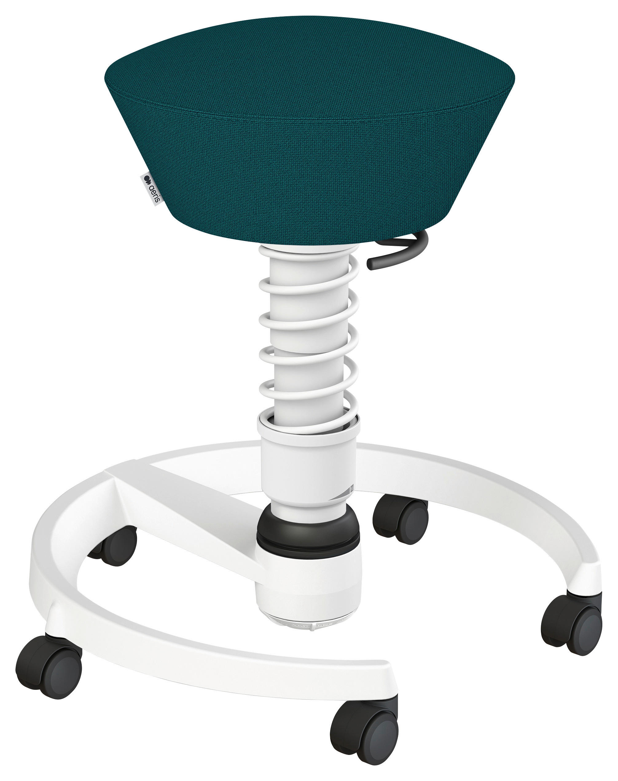 BÜROHOCKER 55/45,66/55 cm  - Petrol/Weiß, Basics, Textil/Metall (55/45,66/55cm) - Aeris