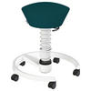 BÜROHOCKER   Petrol, Weiss  - Weiss/Petrol, Basics, Textil/Metall (55/45,66/55cm) - Aeris
