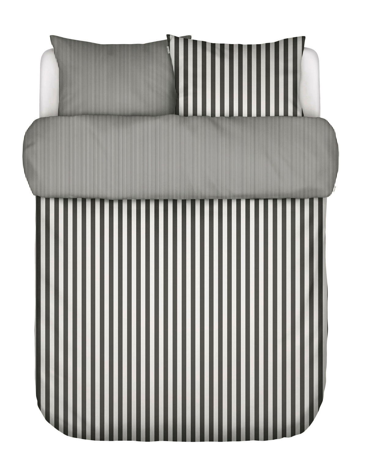 POSTELJNINA CLASSIC STRIPE 200/200 cm saten siva  - siva, Konvencionalno, tekstil (200/200cm) - Marc O'Polo