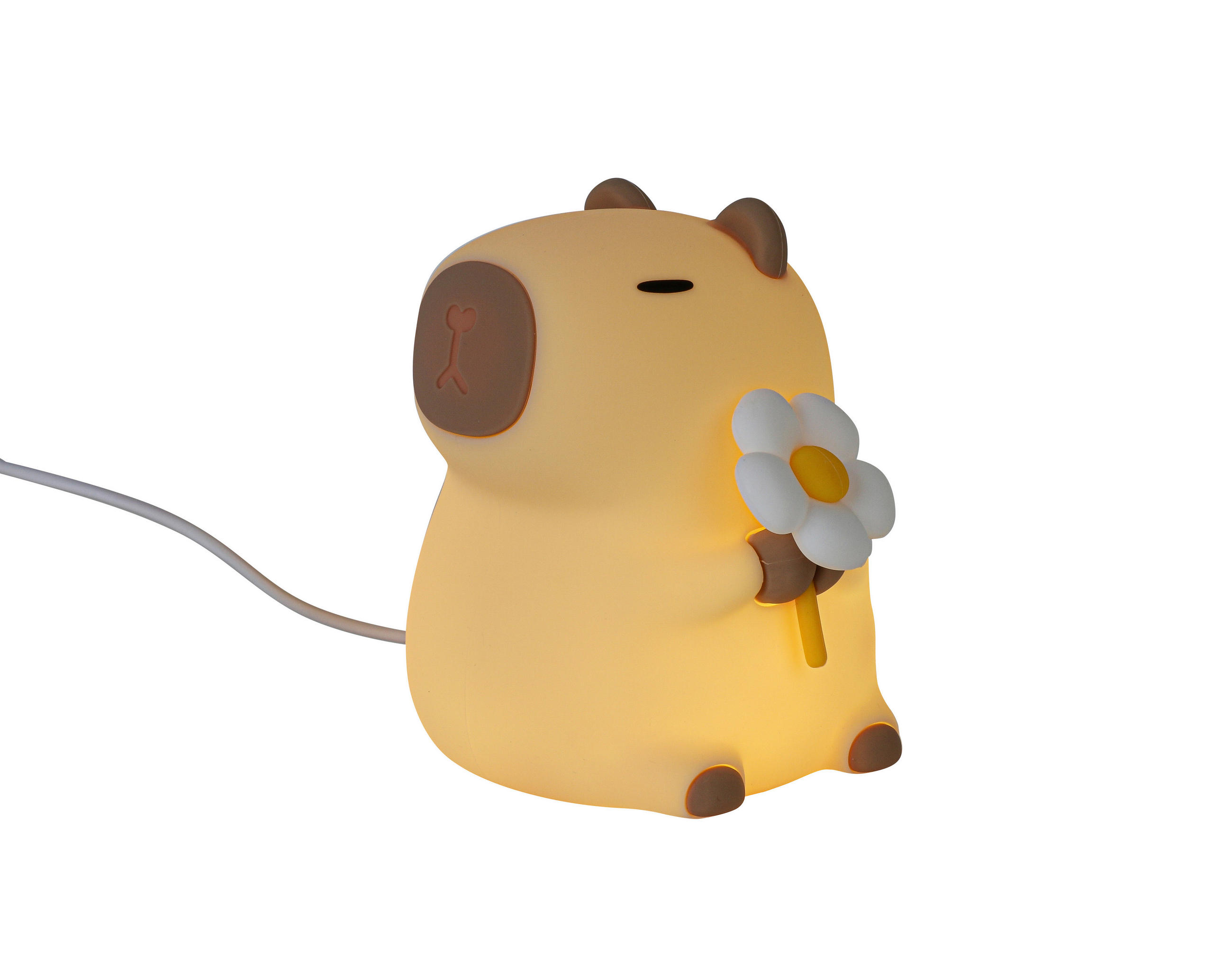 NACHTLICHT Capybara 9,2/11,1/9,1 cm   - Creme, Trend, Kunststoff (9,2/11,1/9,1cm) - Novel