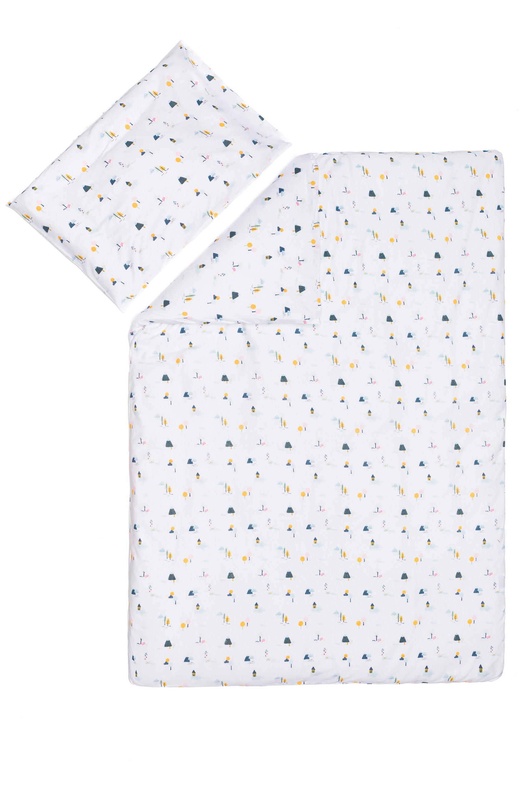 BABYBETTWÄSCHE Village White Jersey 135/100 cm  - Multicolor/Weiß, Basics, Textil (135/100cm) - Fillikid