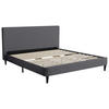 POLSTERBETT Lattenrost 180/200 cm  in Grau  - Schwarz/Naturfarben, Design, Holz/Kunststoff (180/200cm) - Boxxx