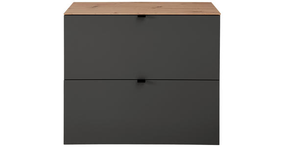 HÄNGESCHUHSCHRANK 100/84/37 cm  - Schwarz/Graphitfarben, MODERN, Holzwerkstoff/Metall (100/84/37cm) - Voleo