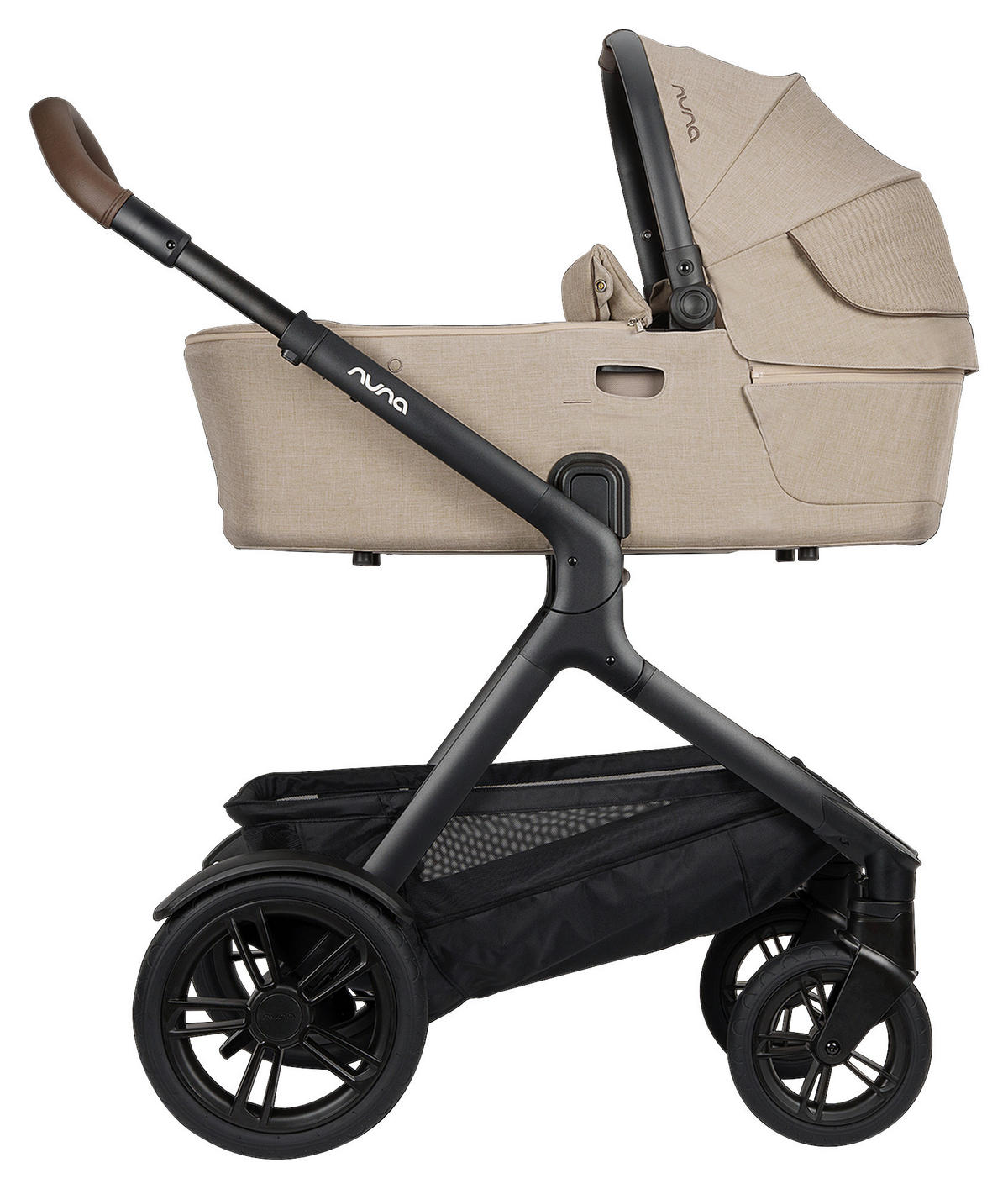 KINDERWAGENSET TRIV lx  - Sandfarben/Schwarz, Basics, Kunststoff/Metall (58/109/93,5cm) - Nuna