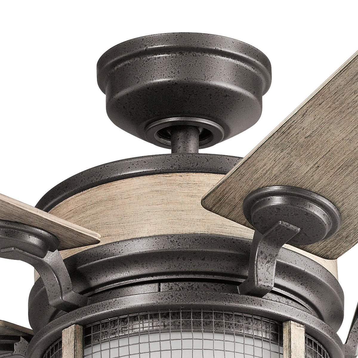 DECKENVENTILATOR  152/42 cm    - Graubraun, Basics, Glas/Kunststoff (152/42cm) - Elstead Lighting