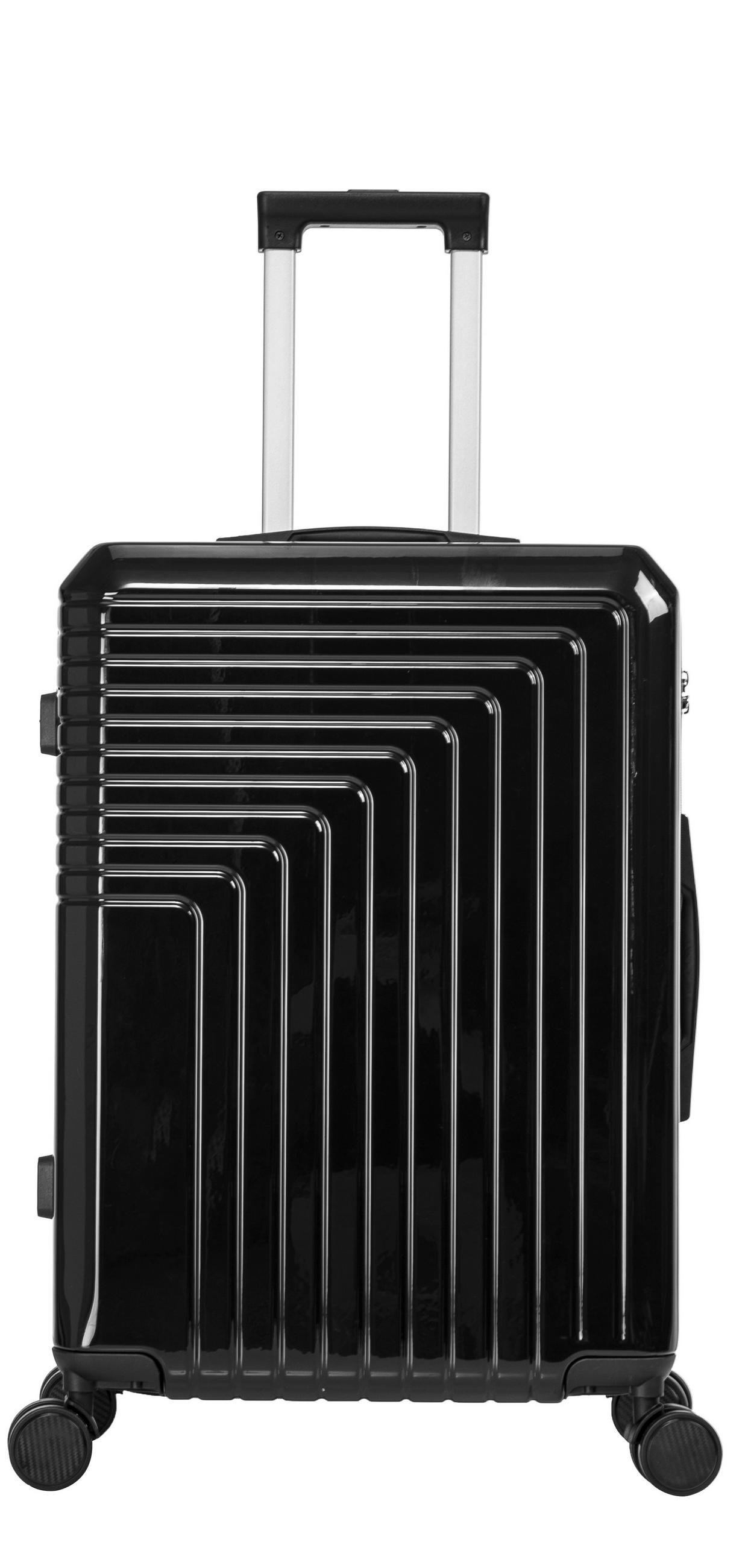 REISEKOFFER Schwarz  - Schwarz, Design, Kunststoff/Textil (64/25/44,5cm) - Novel