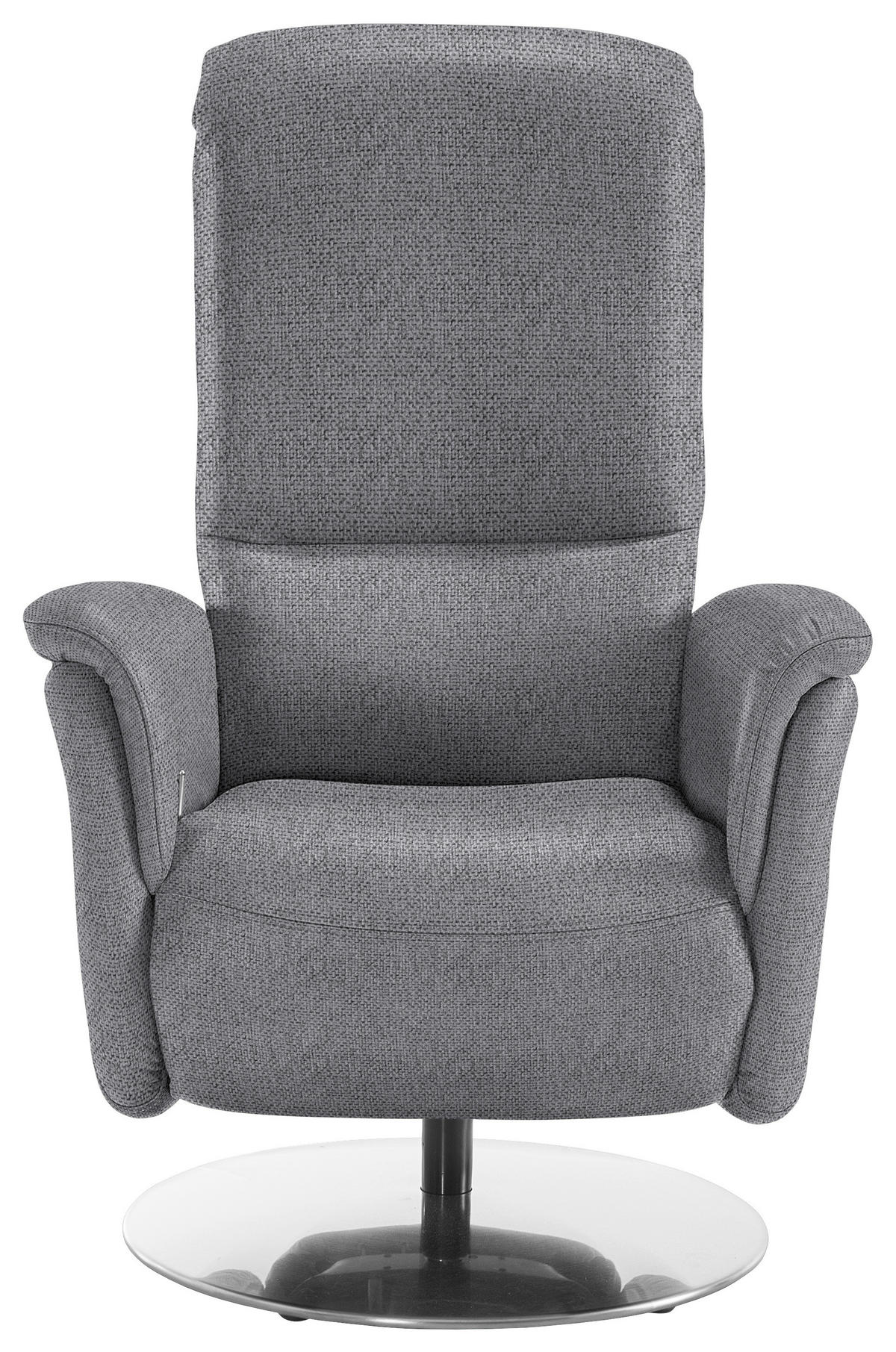 RELAXSESSEL Textil Grau  - Edelstahlfarben/Grau, Konventionell, Textil/Metall (79/112/94cm) - Beldomo Premium