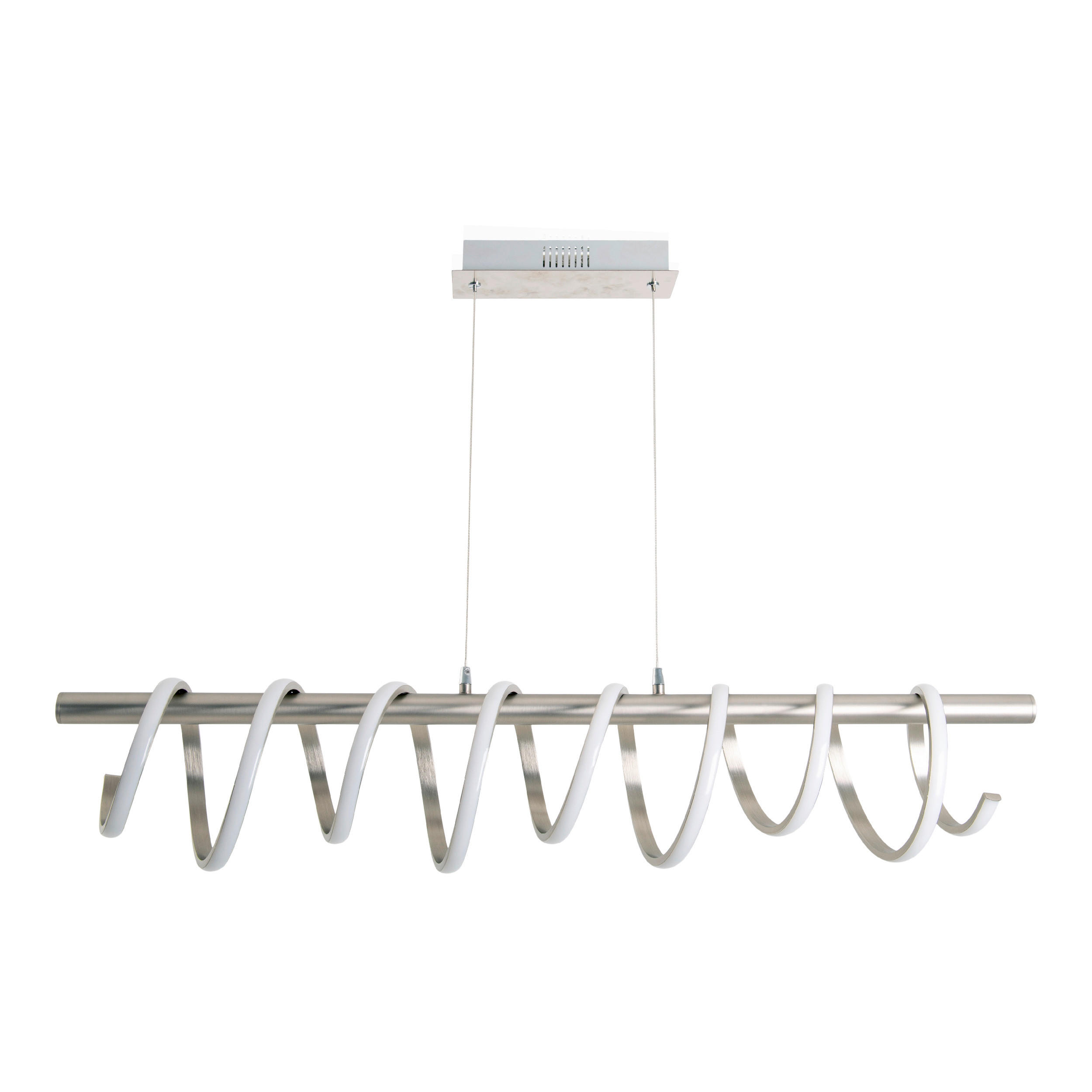 LED-HÄNGELEUCHTE 100/6/150 cm  - Nickelfarben, Design, Metall (100/6/150cm) - Näve