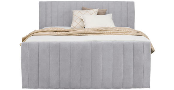 BOXSPRINGBETT 180/200 cm in Grau - Schwarz/Grau, KONVENTIONELL, Kunststoff/Textil (180/200cm) - Carryhome