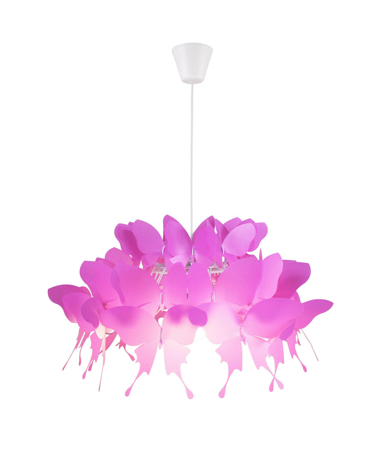 KINDERHÄNGELEUCHTE Farfalla   - Pink, Trend, Kunststoff (115/50/50cm)