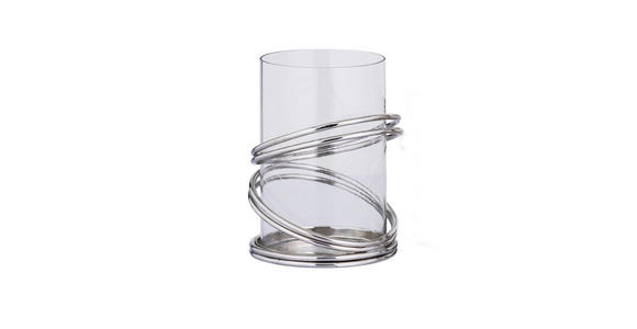 WINDLICHT  - Chromfarben/Nickelfarben, LIFESTYLE, Glas/Metall (15/21cm) - Ambia Home