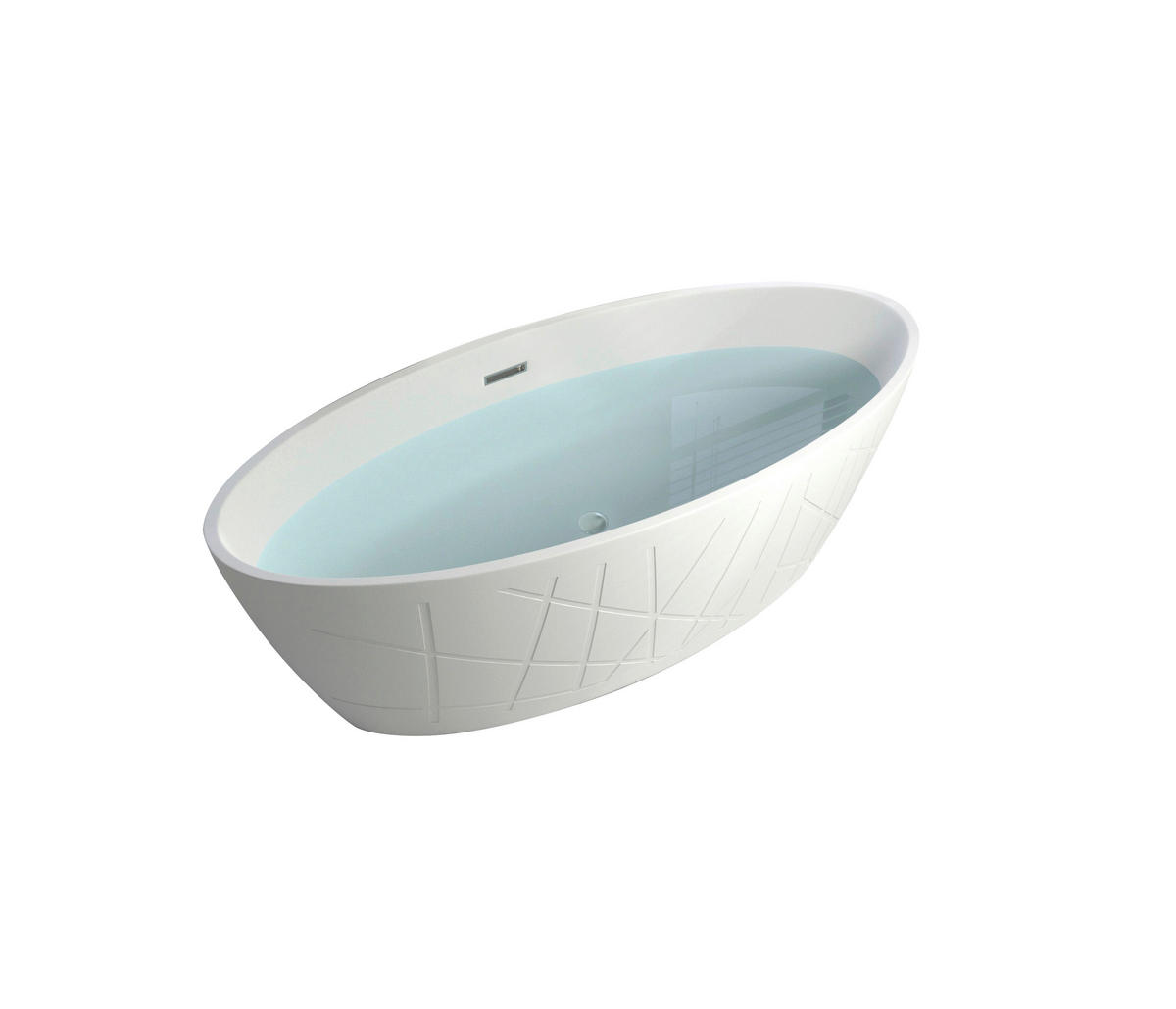 BADEWANNE freistehend  180/78/58 cm  - Weiß, KONVENTIONELL, Kunststoff (180/78/58cm) - Sanotechnik