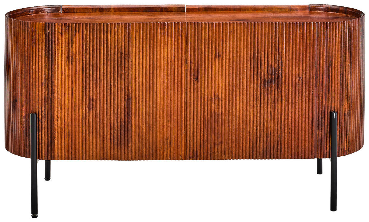 SIDEBOARD  150/75/45 cm  - Schwarz/Braun, Design, Holz/Metall (150/75/45cm) - Livetastic