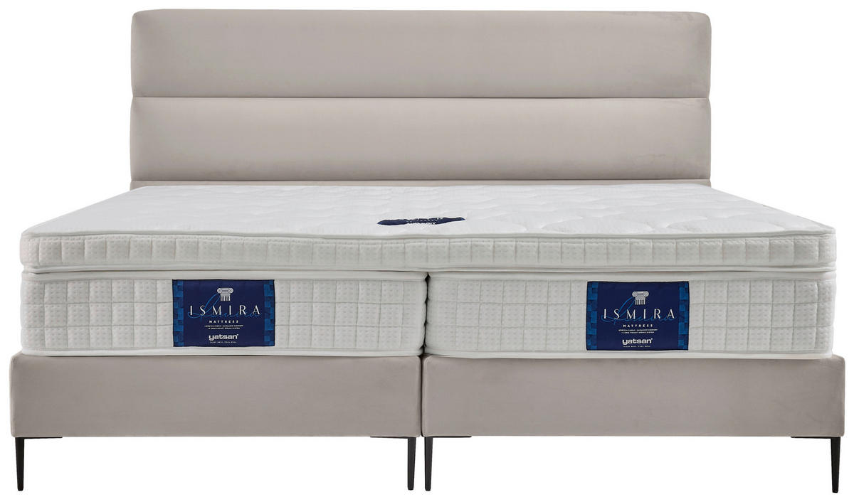 POSTEL BOXSPRING, 200/200 cm, krémová - černá/krémová, Moderní, kov/kompozitní dřevo (200/200cm) - MID.YOU