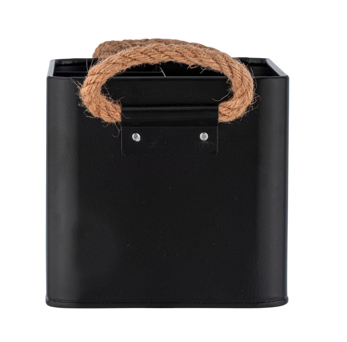 DOBOZ  - fekete/fehér, Basics, fém (19/12,5/13cm) - Wenko