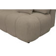 BOXSPRINGSOFA in Chenille Beige  - Beige/Schwarz, MODERN, Kunststoff/Textil (210/72/105cm) - Cantus