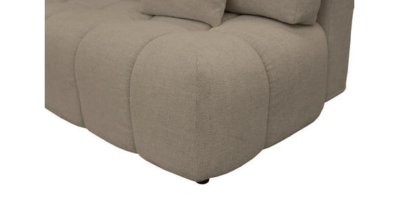 BOXSPRINGSOFA in Chenille Beige  - Beige/Schwarz, MODERN, Kunststoff/Textil (210/72/105cm) - Cantus