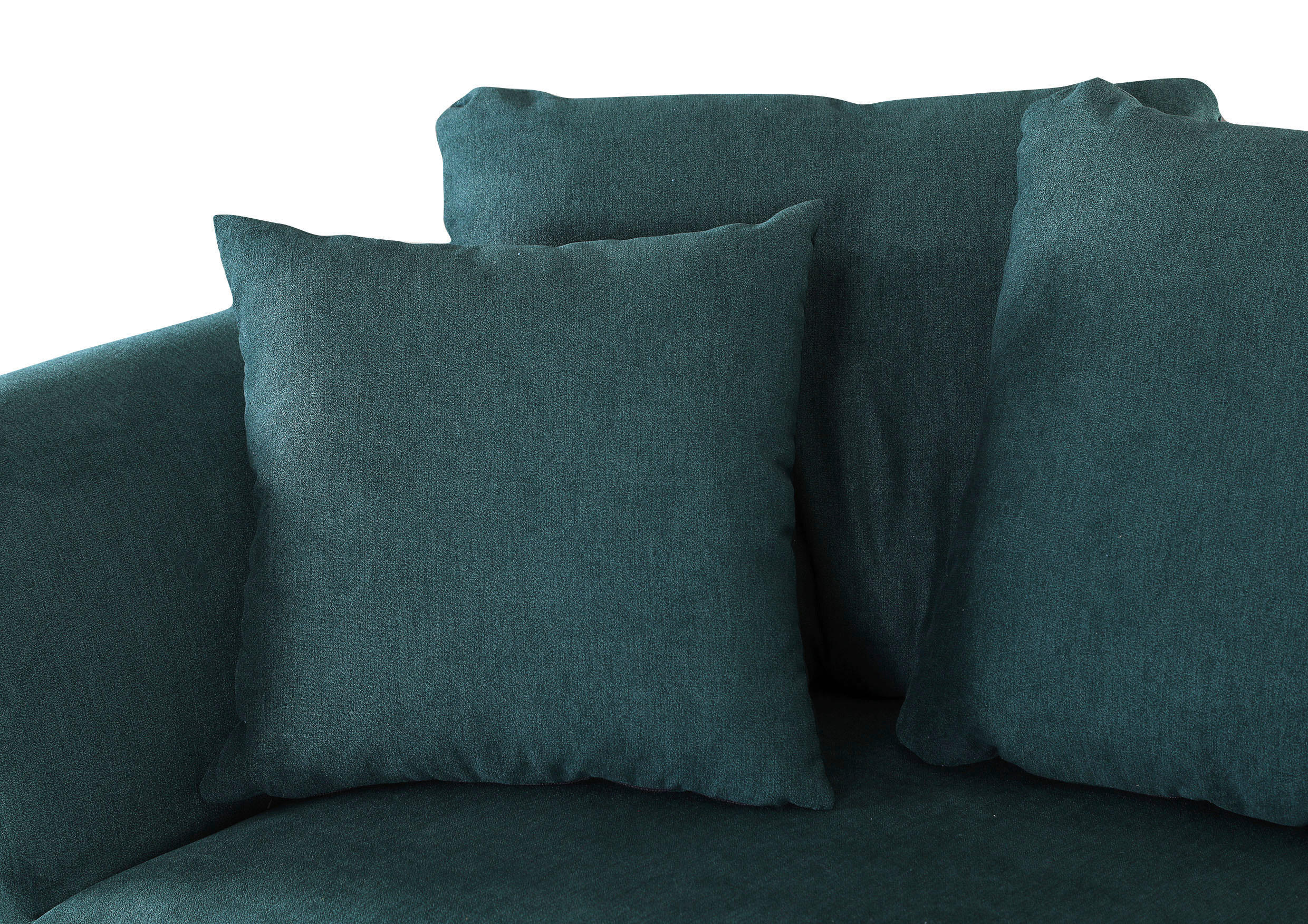 BIGSOFA Flachgewebe Grün  - Dunkelbraun/Grün, KONVENTIONELL, Holz/Textil (270/80cm) - Livetastic