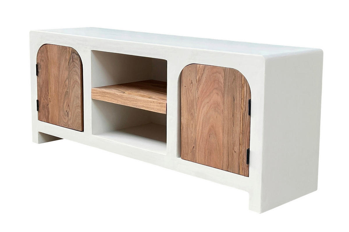 LOWBOARD  150/60/40 cm   - Naturfarben/Weiß, Design, Holz/Holzwerkstoff (150/60/40cm) - MID.YOU