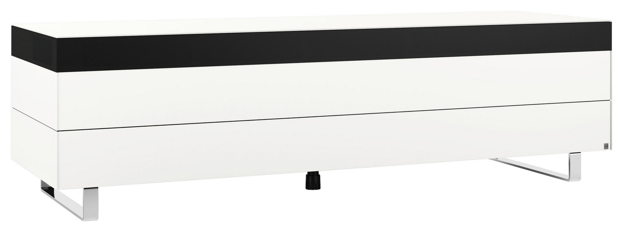 TV-ELEMENT - Chromfarben/Schwarz, MODERN, Glas/Holzwerkstoff (175,5/50,5/57,0cm) - Musterring