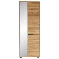 GARDEROBENSCHRANK  in 70/196/40 cm  - Eichefarben/Schwarz, KONVENTIONELL, Glas/Holz (70/196/40cm) - Linea Natura