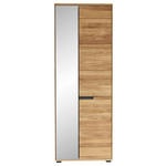GARDEROBENSCHRANK  in 70/196/40 cm  - Eichefarben/Schwarz, KONVENTIONELL, Glas/Holz (70/196/40cm) - Linea Natura