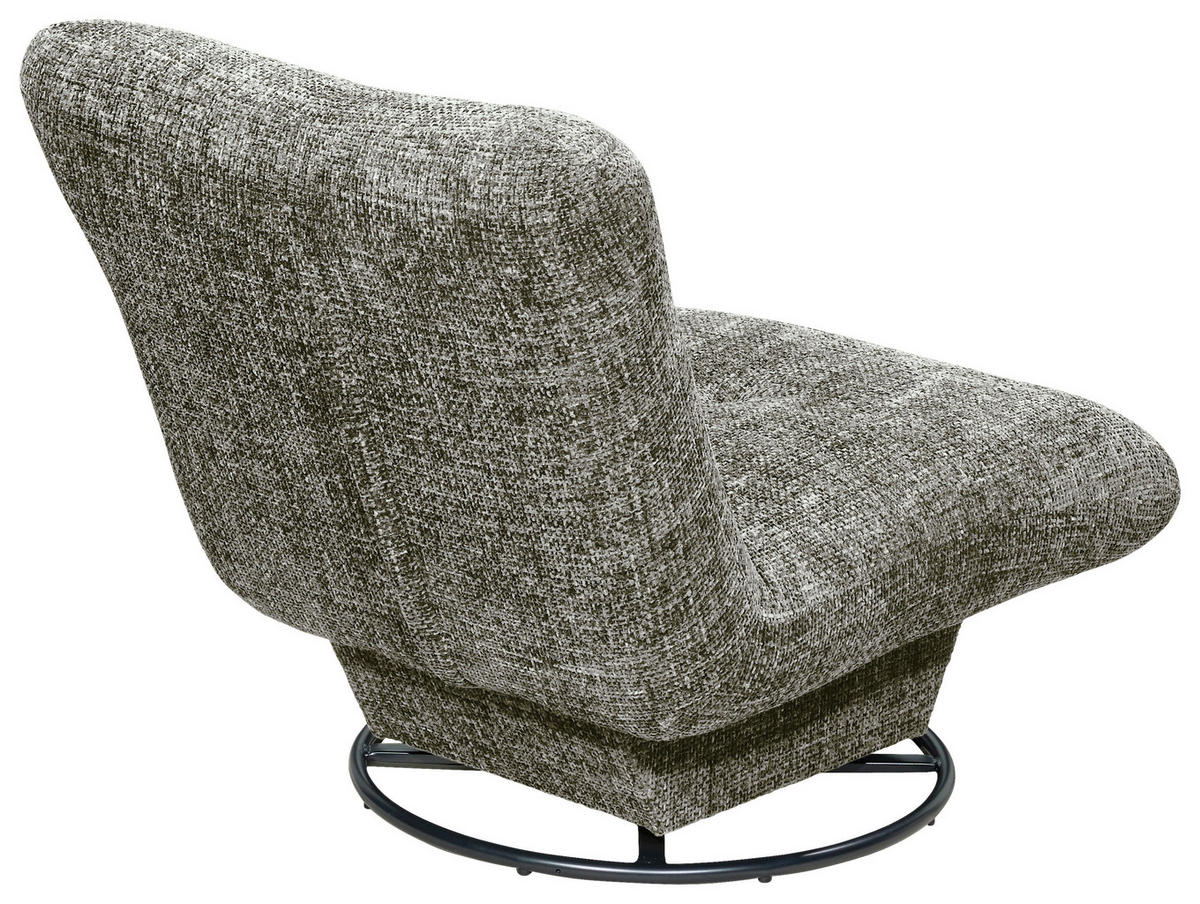 SESSEL in Webstoff Grau  - Schwarz/Grau, Konventionell, Textil/Metall (96/75/93cm) - MID.YOU