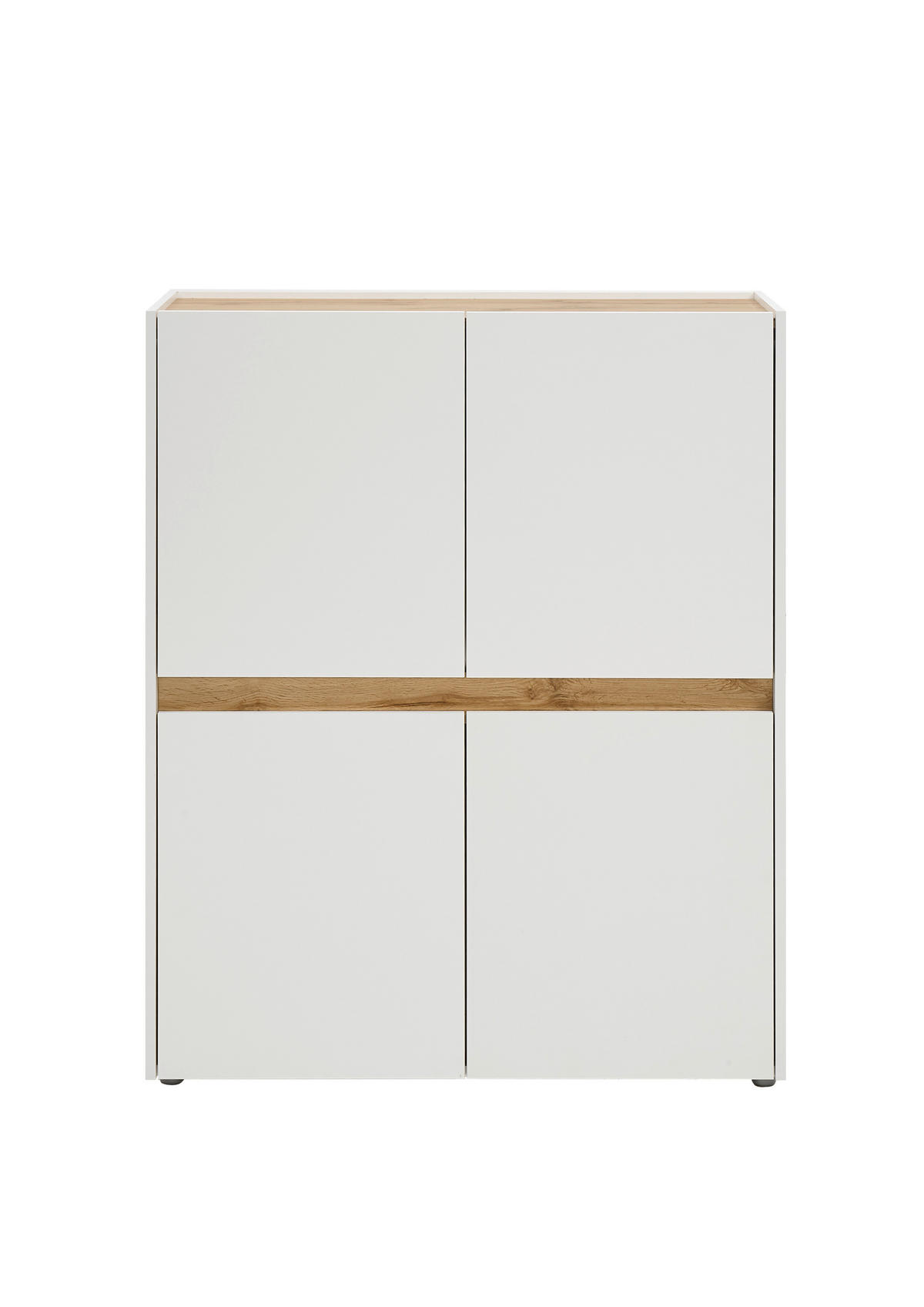HIGHBOARD  100/122/40 cm  - Eiche Wotan/Schwarz, Design, Holzwerkstoff/Kunststoff (100/122/40cm) - Modante