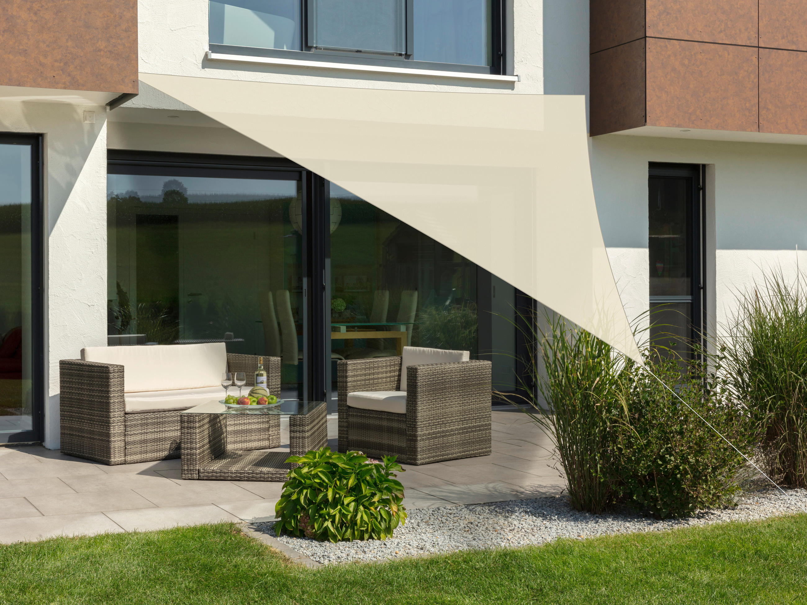 GARTENSONNENSEGEL - Naturfarben, Basics, Textil (500/0,5/500cm) - Schneider