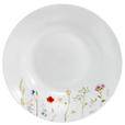SUPPENTELLER Wildflower 22,5 cm   - Multicolor/Weiß, Basics, Keramik (22,5cm) - Novel
