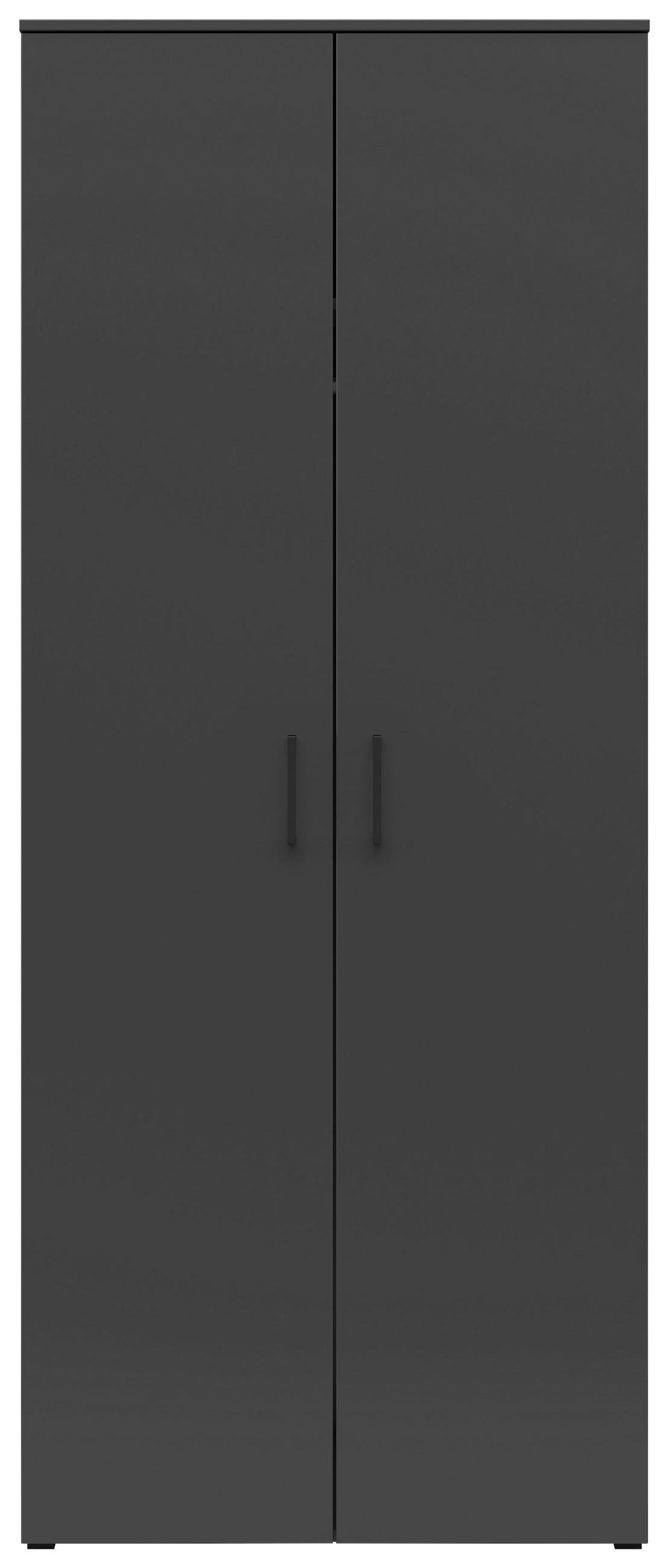 MEHRZWECKSCHRANK 80/195/52 cm  in Graphitfarben  - Anthrazit/Schwarz, MODERN, Holzwerkstoff/Kunststoff (80/195/52cm) - Carryhome