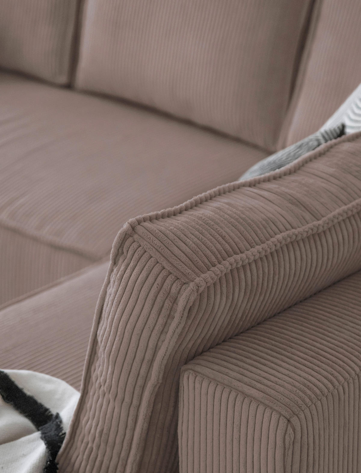 SJEDEĆA GARNITURA tekstil  taupe   - crna/taupe, Design, tekstil/plastika (156/322/194cm) - MID.YOU