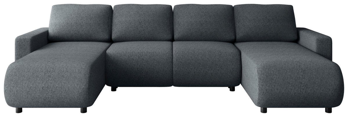 WOHNLANDSCHAFT Anthrazit Webstoff  - Anthrazit/Schwarz, MODERN, Kunststoff/Textil (150/312/150cm) - Xora