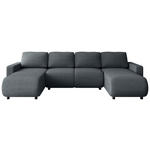 WOHNLANDSCHAFT Anthrazit Webstoff  - Anthrazit/Schwarz, MODERN, Kunststoff/Textil (150/312/150cm) - Xora