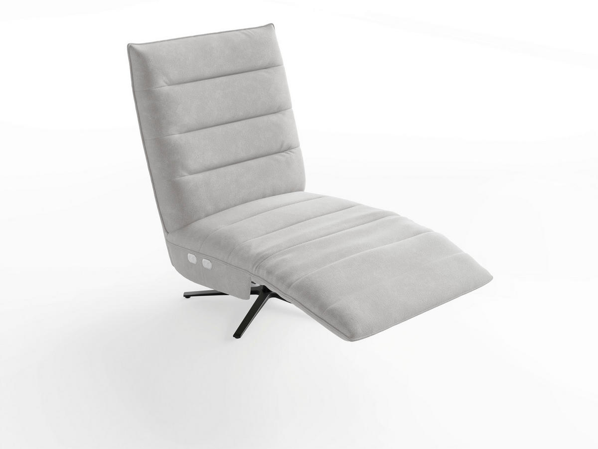 RELAXAČNÍ KŘESLO, textil, barvy stříbra - černá/barvy stříbra, Basics, kov/textil (80/109/98cm) - Sit & More