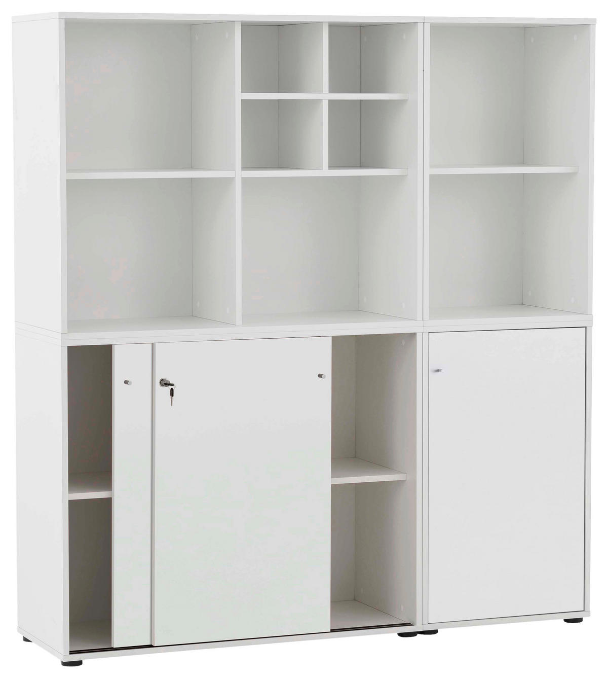 AKTENSCHRANK 165,2/151/41 cm  - Weiß, MODERN, Holzwerkstoff (165,2/151/41cm) - MID.YOU