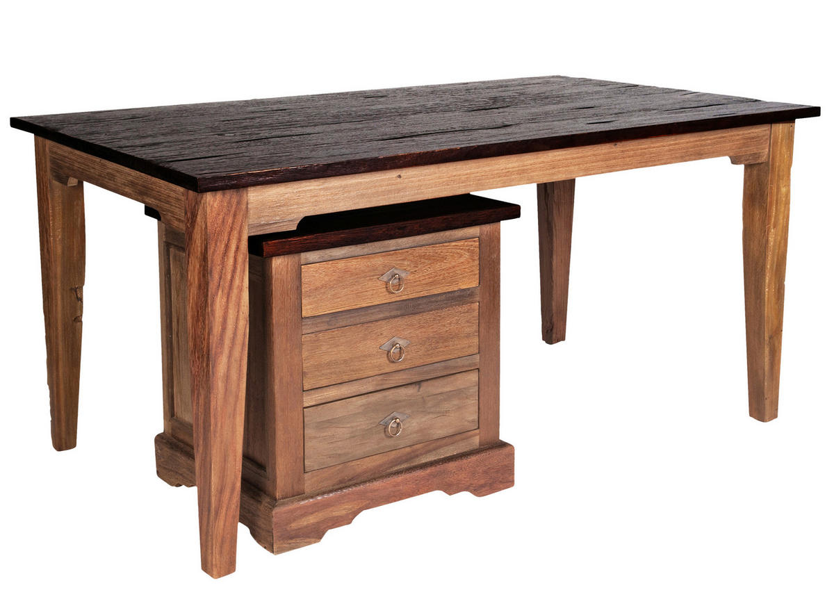 ESSTISCH 160/90/77 cm Echtholz  Holz rechteckig Naturfarben, Dunkelbraun  - Dunkelbraun/Naturfarben, MODERN, Holz (160/90/77cm) - MID.YOU