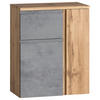 UNTERSCHRANK in   - Eiche Wotan/Hellgrau, Modern, Holzwerkstoff (65/79/35cm) - Held