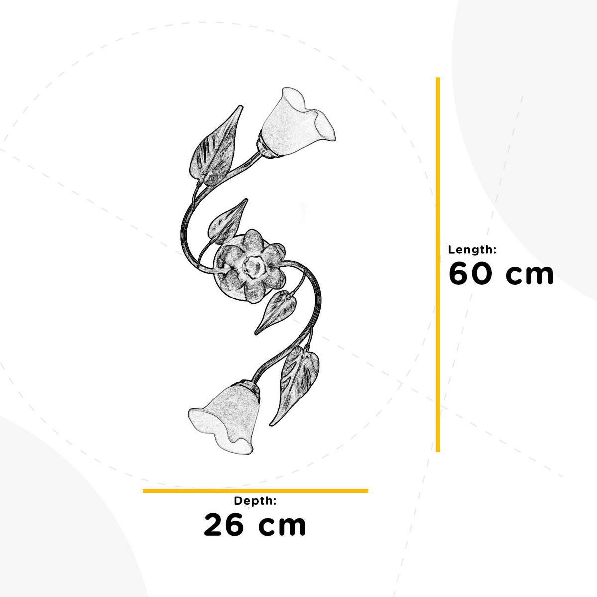 DECKENLEUCHTE 70/28/28 cm   - Bronzefarben/Olivgrün, ROMANTIK / LANDHAUS, Glas/Metall (70/28/28cm)