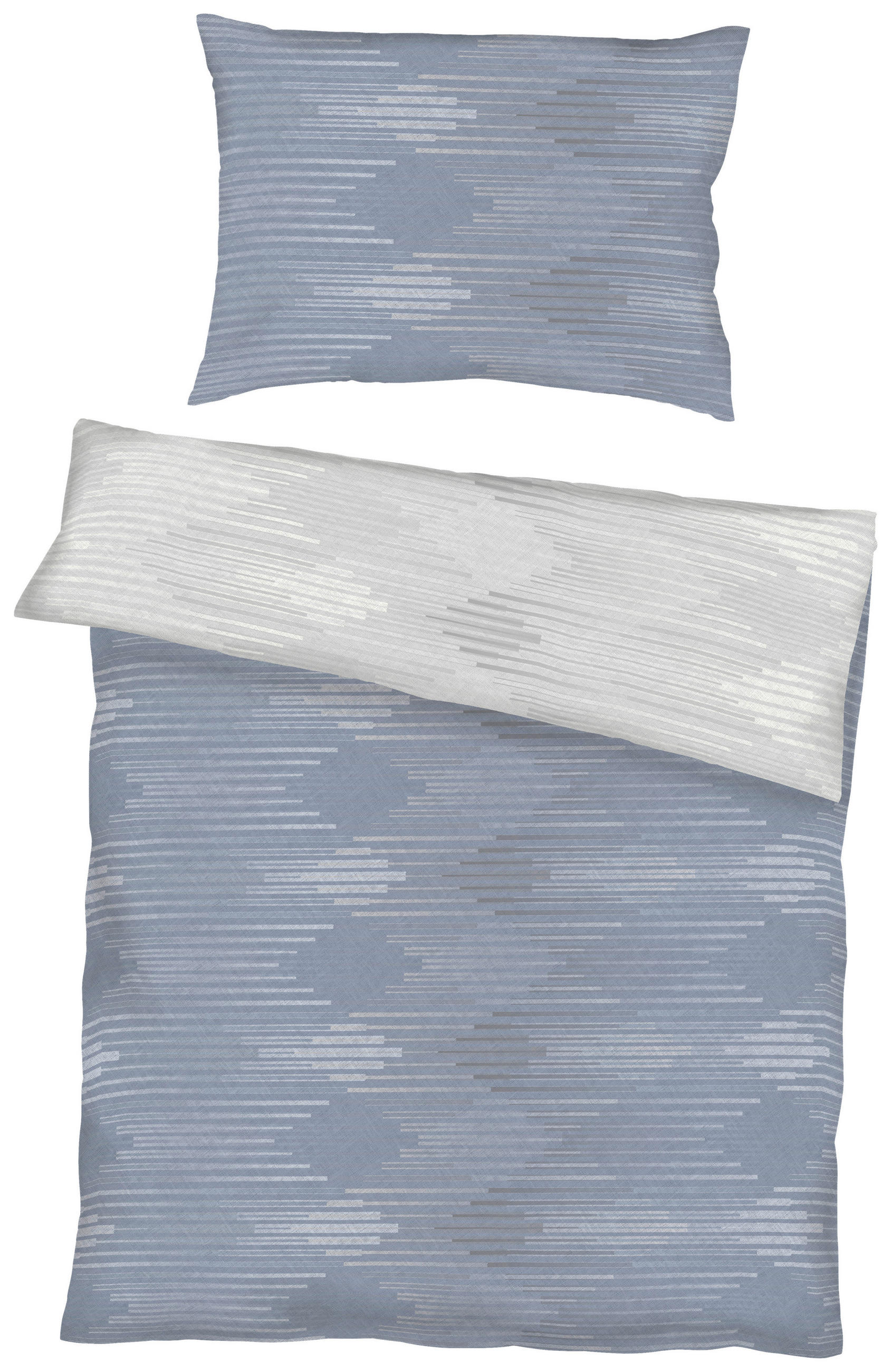 BETTWÄSCHE Makosatin 200/200 cm  - Dunkelblau, KONVENTIONELL, Textil (200/200cm) - Kaeppel