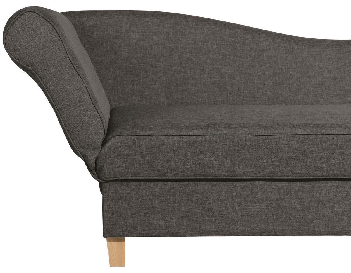 RÉCAMIERE in Flachgewebe Braun  - Buchefarben/Braun, Design, Holz/Textil (190/88/82cm) - Max Winzer