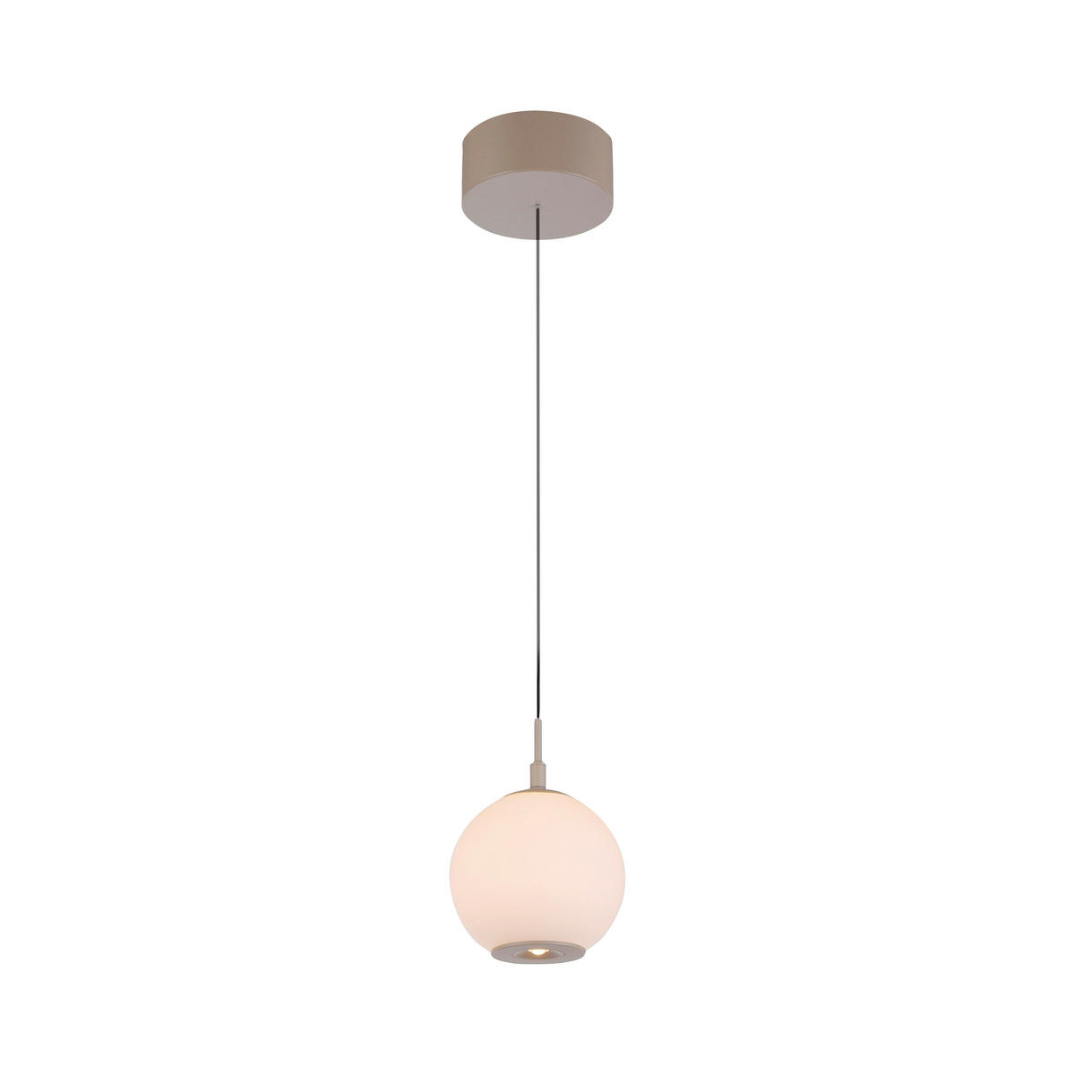 LED-HÄNGELEUCHTE Sandora 15/15/180 cm  - Sandfarben, Design, Glas/Kunststoff (15/15/180cm) - Paul Neuhaus