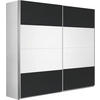 GARDEROB MED SKJUTDÖRRAR 226/210/62 cm 2-dörrar - vit/aluminiumfärg, Design, metall/trämaterial (226/210/62cm) - Xora