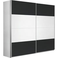 SCHWEBETÜRENSCHRANK in Grau, Weiss  - Weiss/Alufarben, Design, Holzwerkstoff/Metall (226/210/62cm) - Xora