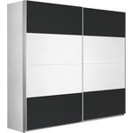 SCHWEBETÜRENSCHRANK in Grau, Weiß  - Alufarben/Weiß, Design, Holzwerkstoff/Metall (226/210/62cm) - Xora